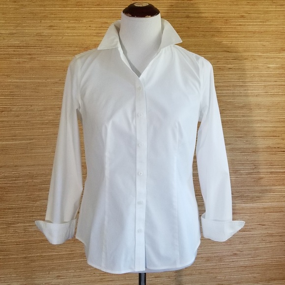 talbots white blouse